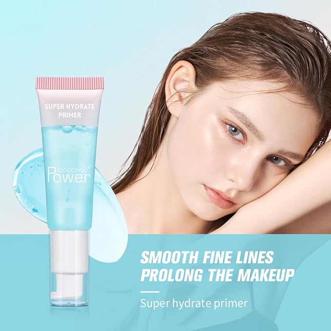 Super Hydrate Primer - Translucent Gel Formula for Long-lasting Makeup | Works on All Skin Types and Tones, Perfect Pre-makeup Primer (06 lavender)