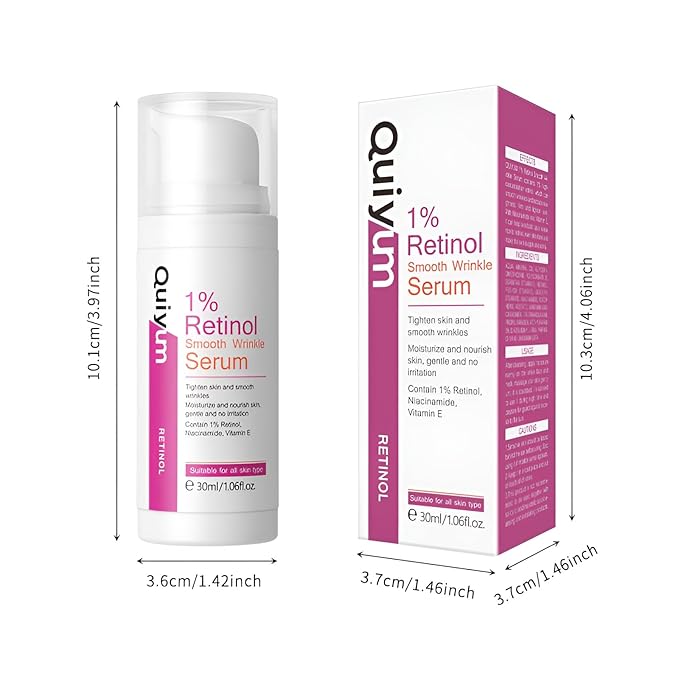 1% Retinol Serum for Face, Facial Serums for Anti Aging with Retinol, Niacinamide & Vitamin E for Fine Lines, Wrinkles & Dark Spots, Daily Skincare to Smooth & Firm Skin, 1.06 fl. oz, Pack of 2
