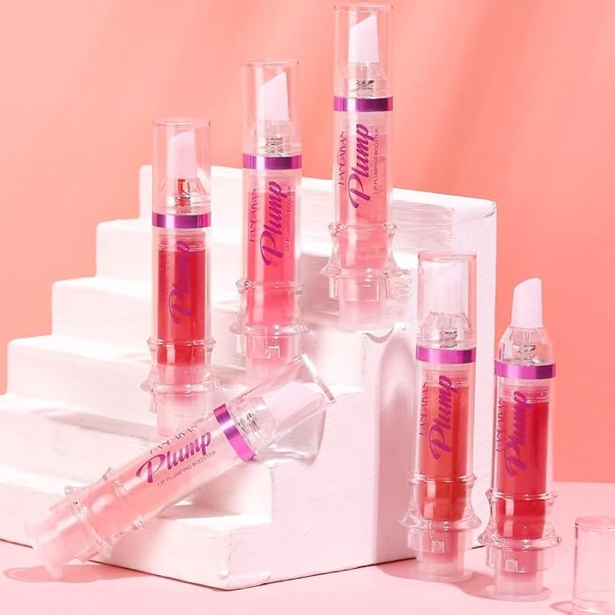 Natural Spicy Lip Plumping Booster Lip Plumping Oil，Lip Plumper Gloss, Ultra-Hydrating & Nourishing Plump and Pout Lip Plumper, Glossy Finish Fuller Lip Plumping Lip Gloss for Women Girls(01#)