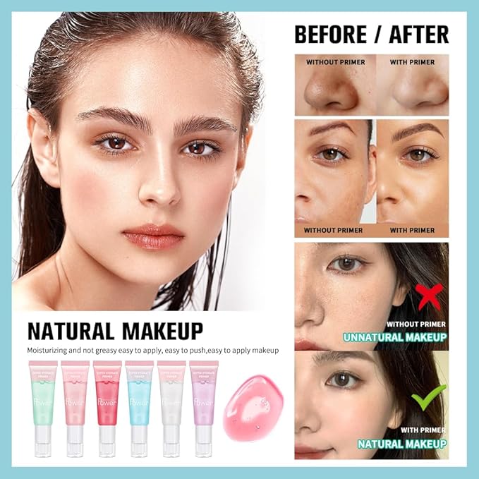 Super Hydrate Primer - Translucent Gel Formula for Long-lasting Makeup | Works on All Skin Types and Tones, Perfect Pre-makeup Primer (03 watermelon)