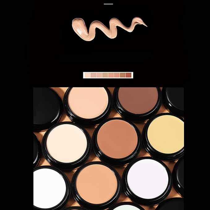 Mallofusa Single Color Face Makeup Concealer Foundation Palette Creamy Moisturizing Contouring 0.49oz (Dark Coffee)