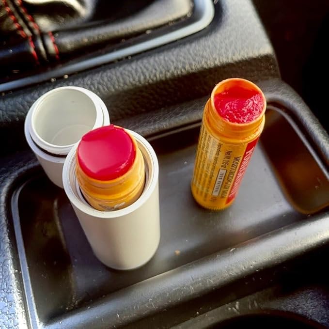 OG | Vacuum Insulated Lip Balm Keychain Holder, Prevents Melting & Messes | 3-Pack (Island)