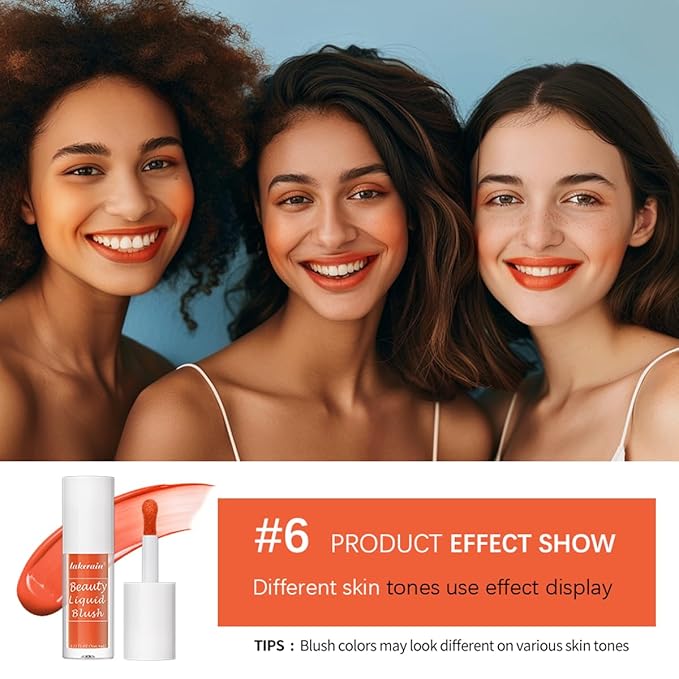 Liquid Blush for Cheeks Makeup Face Blush, Weightless Cream Formula, Smudge Proof Long-Wearing Pigmented Blush, Natural Look Makeup Face Blushes, Shimmer Finish, Dainty - 02# Bronze blast