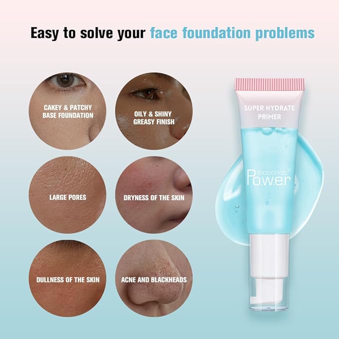 Super Hydrate Primer - Translucent Gel Formula for Long-lasting Makeup | Works on All Skin Types and Tones, Perfect Pre-makeup Primer (03 watermelon)