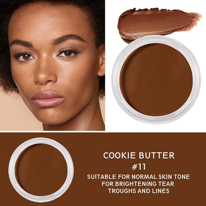 Kaely Cream Pot Concealer Full Coverage Set,Conceal Brighten Dark Circles,under Eye Brightener Color Correcting Concealer,Waterproof Foundation Palette with Brush,corrector de ojeras,Vegan Makeup,11