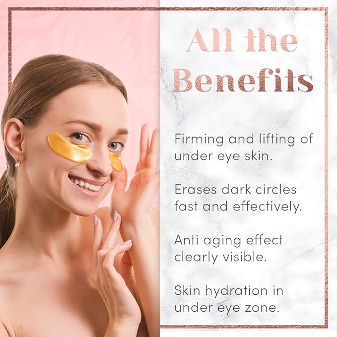 24k Gold Collagen Eye Pads Mask (Gold)