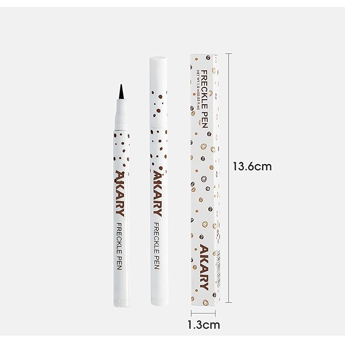 AKARY Freckle Pen Professional Lifelike Face Concealer Point Out Natural Waterproof Longlasting Soft Artificial Freckles Fine Makeup Freckle Pen Life Face Decoration (#03 Chestnut)