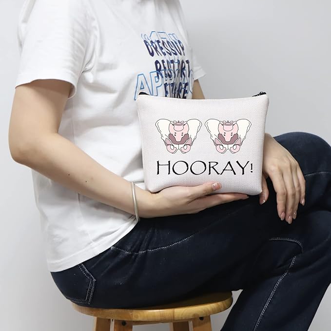 Physical Therapy Gift PT Survival Kit Physical Therapy Assistant Gift Hooray Cosmetic Bag for DPT SPT PTA Pelvic Health Gift (HOORAY!)
