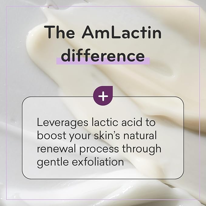 AmLactin Crepe Firming Cream - 12 oz Body Cream with 15% Lactic Acid - Exfoliator and Moisturizer for Crepey, Dry Skin (Packaging May Vary)