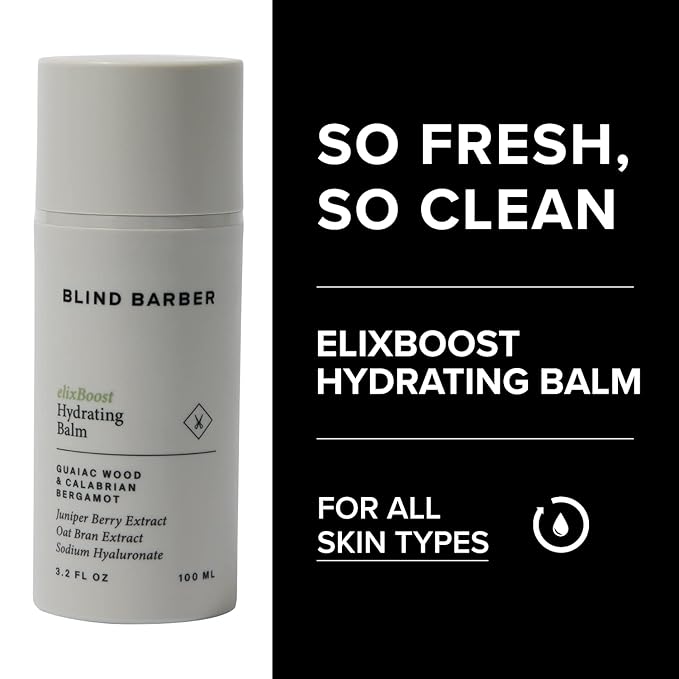 Blind Barber Regimen Skin Care Set - Face Scrub, Under Eye Cream, Supercharged Face Toner, Rice Bran Facial Cleanser & Hydrating Balm - 5 Mens Skin Care Products for Daily Use - (5 Count)