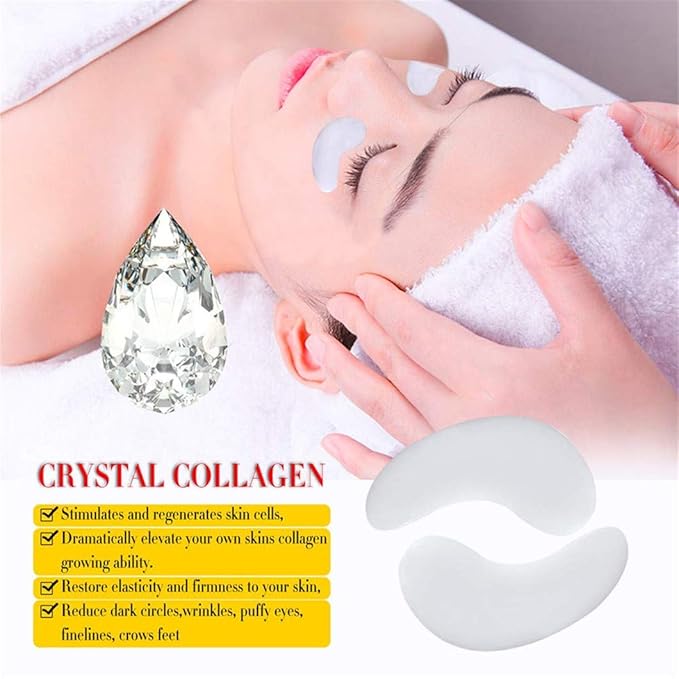 Under Eye Patches - 30 Pairs Collagen Eye Mask Eye Patches for Puffy Eyes and Dark Circles, Anti Aging Moisturizing Gel Eye Pads Under Eye Mask, Milk White