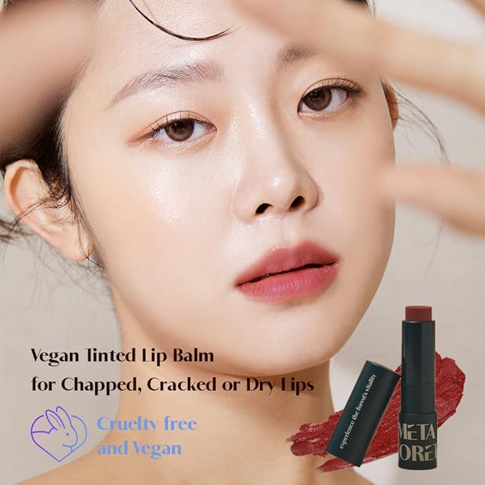 METAFORET Vegan Tinted Lip Balm 0.12oz 3.5g Experience Softer, More Radiant Lips with Lip Tint Butter Balm - Moisturizing, Tinted, and Perfect for Lip Care and Lip Glow (#03 Glory Red)