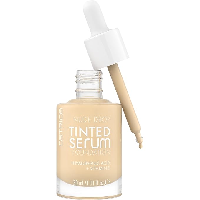 Catrice | Nude Drop Tinted Serum Foundation | Lightweight, Hydrating, Buildable Coverage | Enriched with Hyaluronic Acid & Vitamin E | Vegan & Cruelty Free (010N)