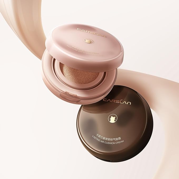 Moisture Air Cushion Cream Face Foundation Makeup, Lightweight, Full Dewy Coverage, Builable Glow, Finish Foundation with Hyaluronic acid, W01 Natural Warm For Dry Skin (Refill Included)