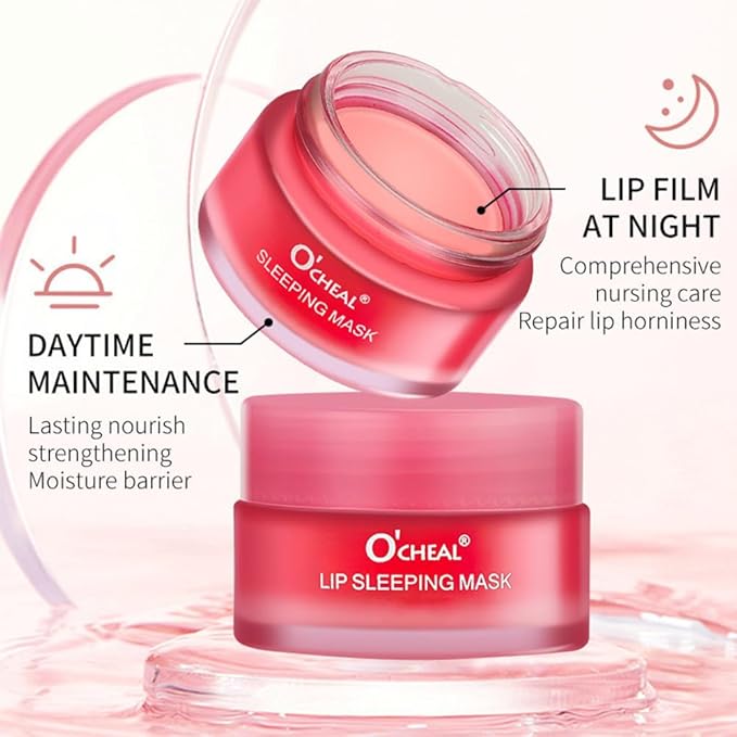 Lip Sleeping Mask 20g - Nourish & Hydrate Lip Mask Night Treatment Lip Balm Skin Care Lip Moisturizer Sleep Mask Repair Chapped Cracked Lips Dry Lips for Girls, Women and Men (Berry)