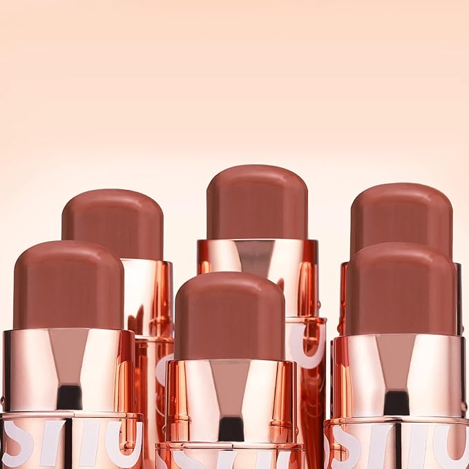 Cream Blush Stick for Cheeks Makeup,Waterproof Blush Face Stick Multi-Use Lip and Cheek Tint,Matte Finish Lightweight Easy to Blend Natural Cream Blusher Makeup for All Skin Tones- Rose Red