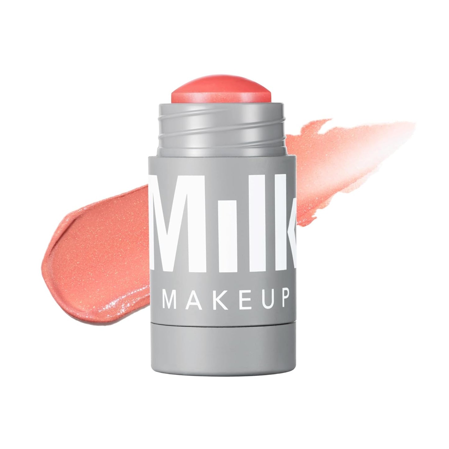 Milk Makeup Lip + Cheek, Perk (Coral Shimmer) - 0.21 fl oz - Cream Blush & Lip Color - Buildable & Blendable - 1,000+ Swipes Per Stick - Non-Comedogenic - Vegan, Cruelty Free
