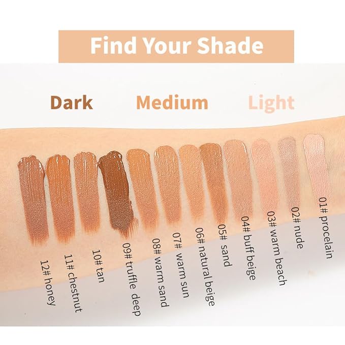Flawless Matte Liquid Foundation Makeup, Vegan & Cruelty-Free, Liquid Oil-Free Foundation Face Makeup for Combination & Oily Skin, Longwear Medium-Full Coverage (01, 30ml)