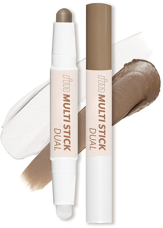 I'M MEME I'm Multi Stick Dual | Two Shade Shading and Highlighting Matte Finish | Suitable for Beginners Portable Size | 002 Cool Contouring