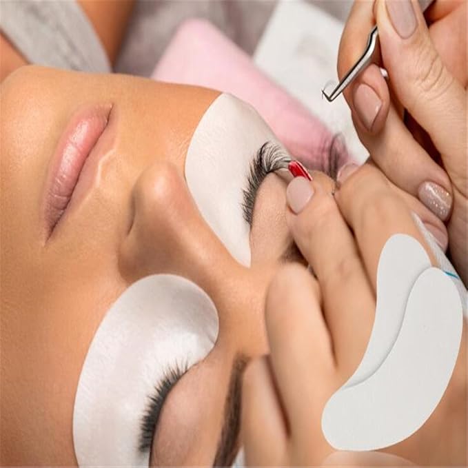 100 Pairs Set，Eye Gel Patches,Under Eye Pads Lint Free Lash Extension Eye Gel Patches for Eyelash Extension (purple)