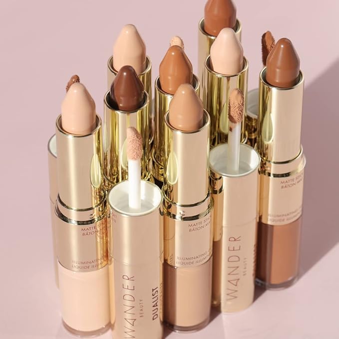 Wander Beauty Dualist Matte and Illuminating Concealer Makeup - Ivory Fair - Dual-Ended Matte Concealer Stick + Liquid Concealer - Full Coverage Concealer Brightens, Firms, & Hydrates - 0.28 fl oz