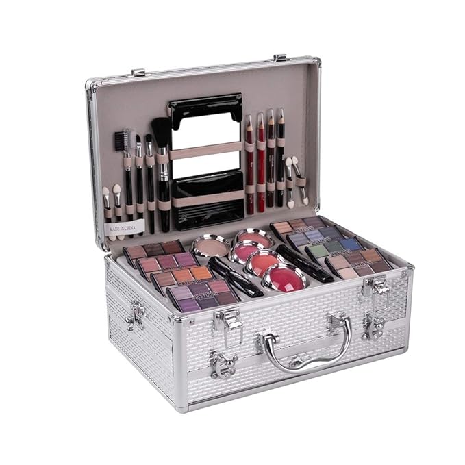 All-in-one Holiday Make up Gift Set | Makeup Kit for Women Full Kit Essential Starter Bundle Include Eyeshadow Palette Lipstick Blush Foundation Concealer Face Powder Mascara Lipgloss Brush