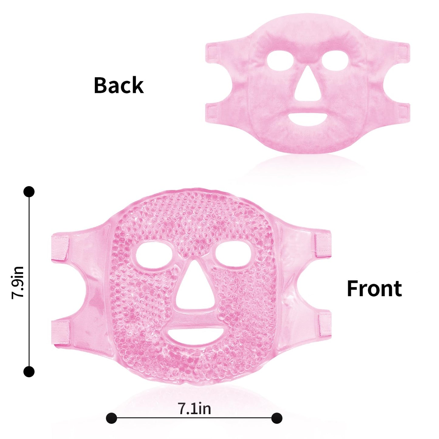 Cold Face Eye Masks Ice Face Mask Hot Cold Compress For Dark Circles, Puffiness, Migraines, Headache, Stress, Redness, Cooling Face Masks For Women Man, Skin Care