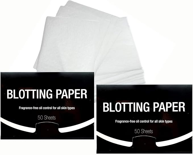 2 Pks FRAGRANCE-FREE Unscented Natural Abaca Blotting Paper - 100 Oil Blotting Sheets - Makeup Friendly UNISEX Oily Skin Shine Blotter Photography Zoom Meetings Travel Gym School - MADE IN TAIWAN