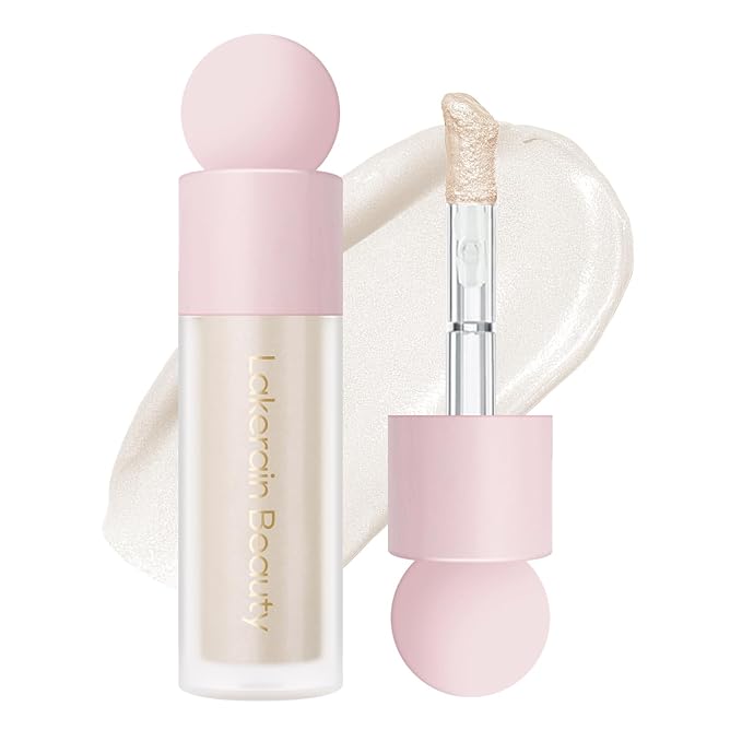KYDA Liquid Highlighter, Moisturizing Liquid Illuminator for Face & Body, High Glossy Finish, Natural Glow Liquid Luminizer, Silky Creamy, Lightweight Blendable, by Ownest Beauty-#01