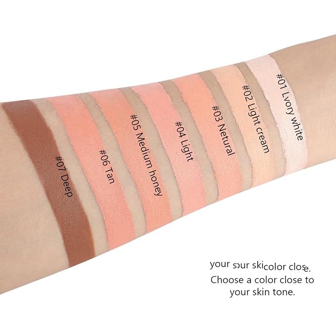7 Color Solid Concealer Full Coverage Correcting Cream Concealer Waterproof Long-lasting Under Eye Concealer for Dark Circles Color Corrector Pro Concealer (Color 07)