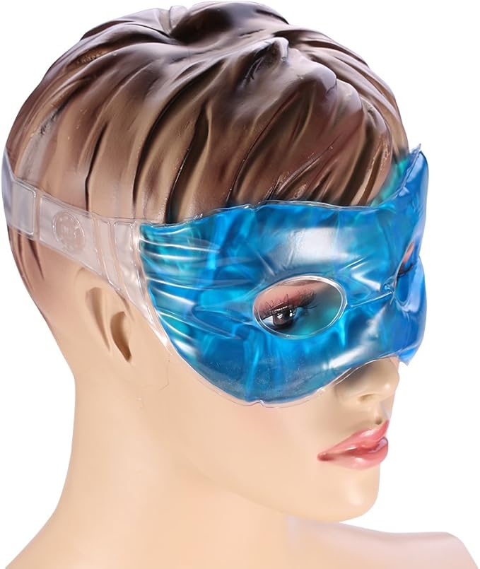 Therapeutic Cold or Warm Eye Mask,Soothing Relaxing Comfortable with Adjustable Strap Gel Remedy Relief Masks
