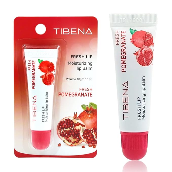 Fresh Lip Moisturizing Lip Balm, Tinted Lip Balm, Moisturizing Lip Care, Gift for Women, for Dry Lips, with Shea Butter (Pomegranate)