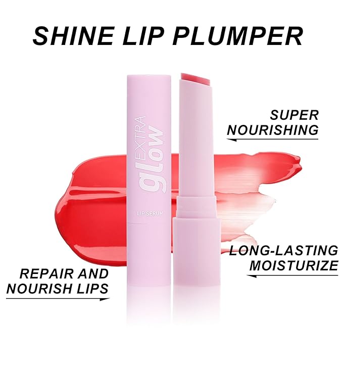 MAEPEOR Nourishing Lip Balm 8 Colors Smooth Moisturizing Lip Glow Gloss Non-Sticky and Long-lasting Hydrating Jelly Lip Balm for Women and Girls (Color 05)