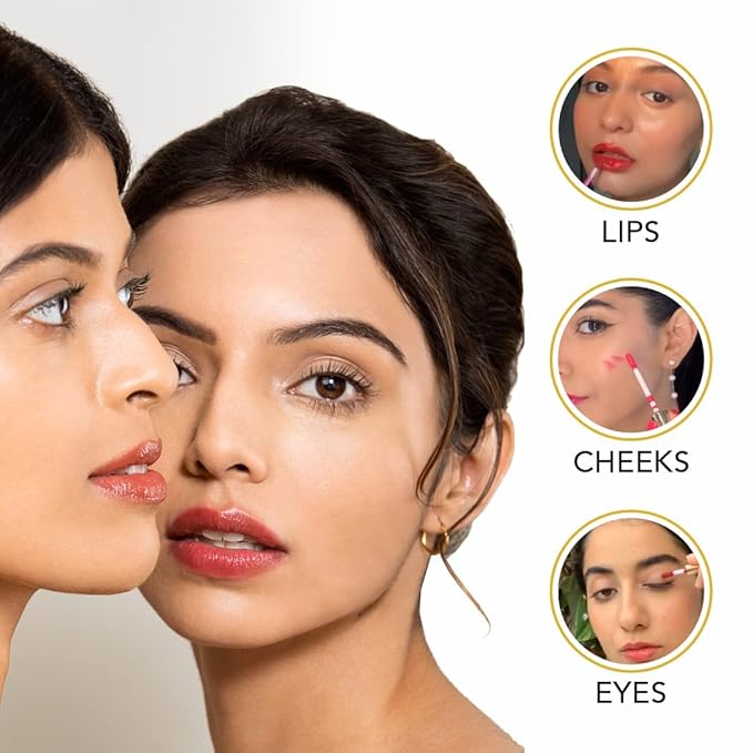 Oh-So-Luxe Liquid Tinted Lip Balm, Hydrating & Nourishing Tinted Lip Oil for dry dark lips, results in Soft & Glowing Lips, Moisturizing, Non-Sticky Brown Shade - 0.10 Fl Oz - RAS LUXURY OILS
