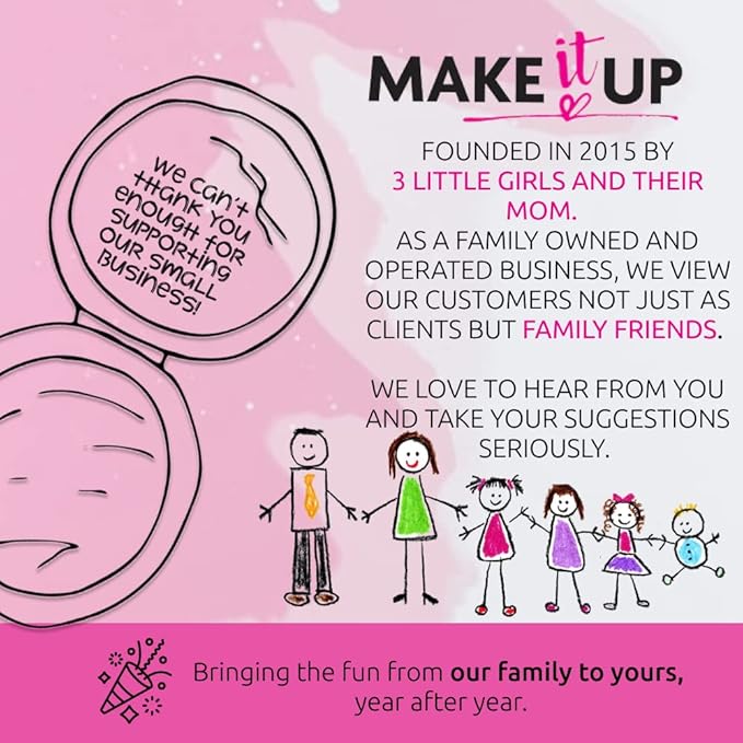 My First Makeup Set for Young Girls I Kids Makeup Kit for Little Girls I Foldable Makeup Palette with Makeup Mirror I Pink Set Makeup for Kids Vanity I Washable Laptop Design Toddler Makeup Kit Gift