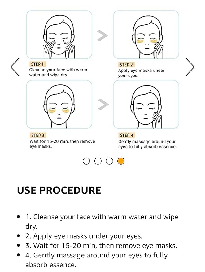 Under Eye Patches (30pcs) - Rose, Gold, hydro-gel Under Eye Mask Amino Acid & Collagen, Under Eye Mask for Face, Dark Circles and Puffiness, Beauty & Personal Care