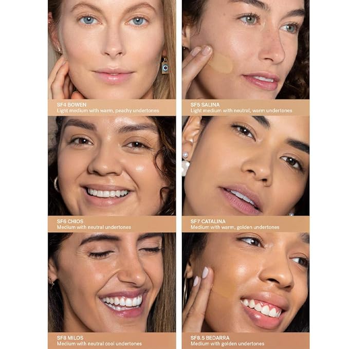ILIA - True Skin Serum Foundation | Non-comedogenic, Cruelty-Free, Vegan, Weightless Feel, Buildable Coverage, Safe For Sensitive Skin (Catalina SF7)