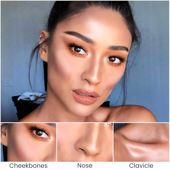evpct 2in1 Face Shaping & Contouring Stick Cream Contour Concealer Bronzer Stick Makeup Kit for Beginner Face Highlighter Makeup Stick contorno maquillaje de maquillaje, NEW Fair + ORIGINAL Light
