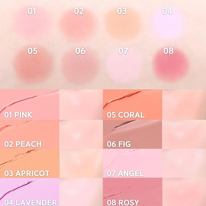 BBIA Ready To Wear Downy Cheek Cream Blush 8 Color - Creamy Blendable & Buildable Blush Dewy Texture & Matte Finish High Pigment Longlasting Lightweight Natural Face Makeup, 0.12oz (07 DOWNY ANGEL)