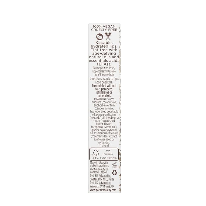 Pacifica Naked Quench Lip Balm (Coconut Cherry)