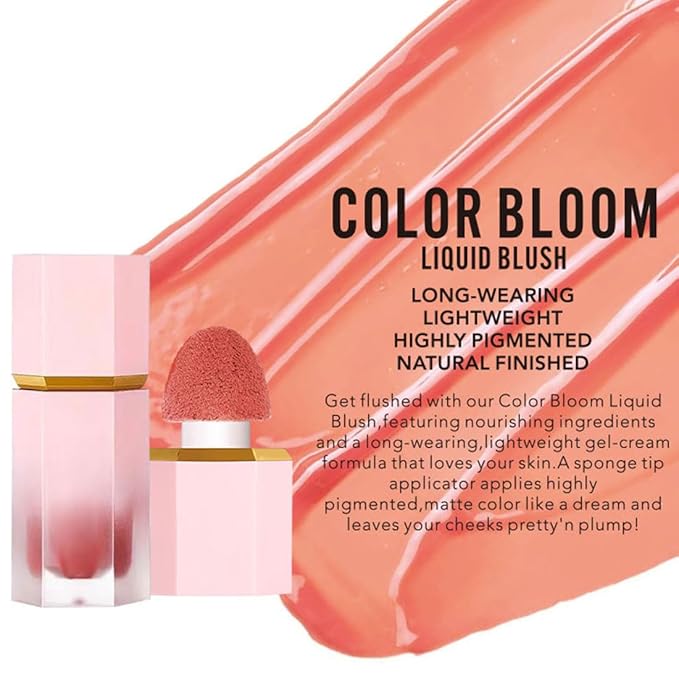 Liquid Blush Makeup, Cream Blush for Cheeks, Waterproof Long Lasting Blush Face Makeup Multi-Use Blush Beauty Wand for Cheeks & Lip Tint Natural Cream Blusher Makeup for All Skin Tones(#01 Love cake)