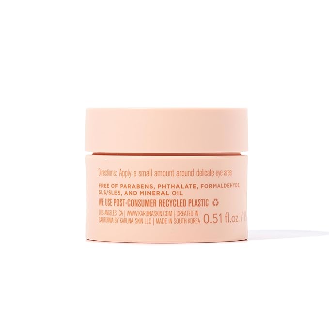 Karuna - Wake Up Eye Cream with Coffee Cherry & Tri-Peptides, Caffeine Eye Cream, Under Eye Brightener, Anti Aging Serum, Moisturizer for Puffiness, Boost Collagen for Fine Lines & Dark Circles, 15 ml