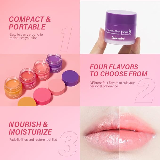 Lip Sleeping Mask,lip Mask With Vitamin C, Antioxidants,lip Mask Overnight,Improves Dryness,Nourishes And Hydrates,Brighten Lip Colour,Reduce Lip Lines 0.7 Fl Oz (01#peach)