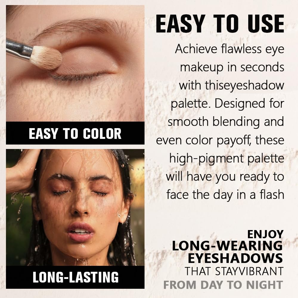 Single Matte Eye Shadow Palette Makeup, Light Peach Matte Eyeshadow for Women, Monochrome Eye Shadow Makeup, Pigmented Waterproof Sombras Para Ojos, Vegan, Talc, Paraben & Cruelty Free, 02