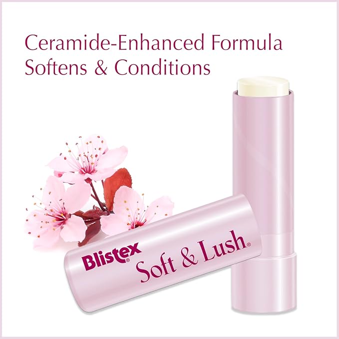 Blistex Soft & Lush Lip Protectant, 0.13 Ounce Tube, Pack of 6 – Softens & Conditions, Creamy Smooth Texture, Hydrating Lip Balm, Daily Lip Hydration,