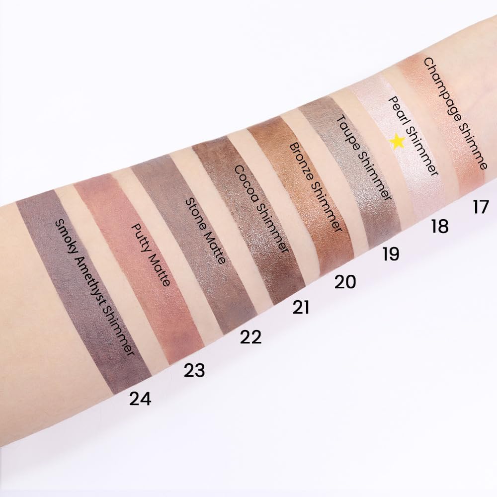 evpct 2Pcs Cream Eyeshadow Sticks Set for Eyes Waterproof, Pearl Shimmer Matte Eye shadow Stick Pencil Pen Bulk sombras en crema para ojos 18+18