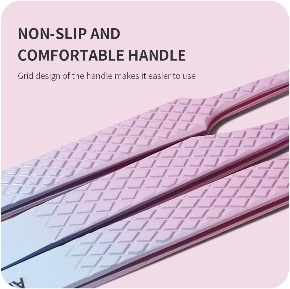 Eyelash Extension Tweezers,Fiber Tip Grip Boot Volume Lash Tweezers,Professional Pointed Lash Extension Tweezers for Easy Lash Application and Removal(2Pcs-F02/05)