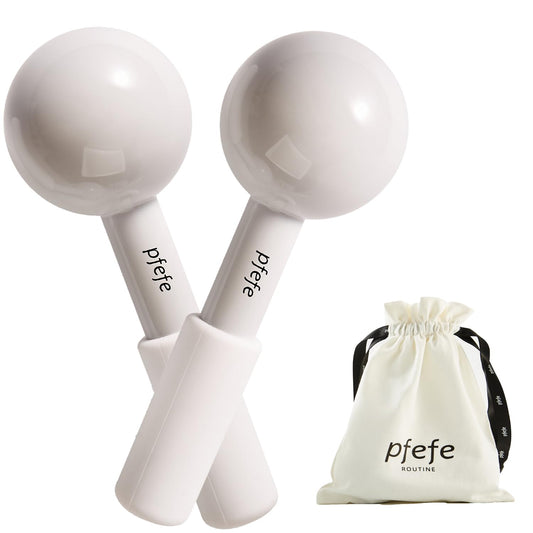 Ice Globes for Face & Eyes, Unbreakable Stainless Steel Cryo Sticks for Beauty Routines, Facials Cold Roller Cooling Globes for Puffiness, Wrinkles, Dark Circles, Headaches