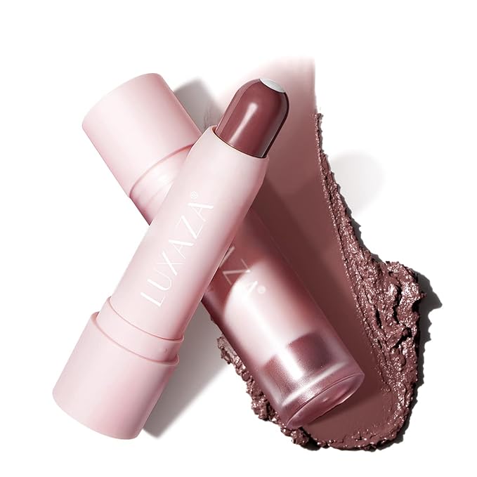 Tinted Lip Balm Chapstick with Color, Natural Semi - Gloss Finish, Hydrating/Coloring 2 in 1 Moisturizer Lip Stick for Girls & Women #03 Nude-Mauve