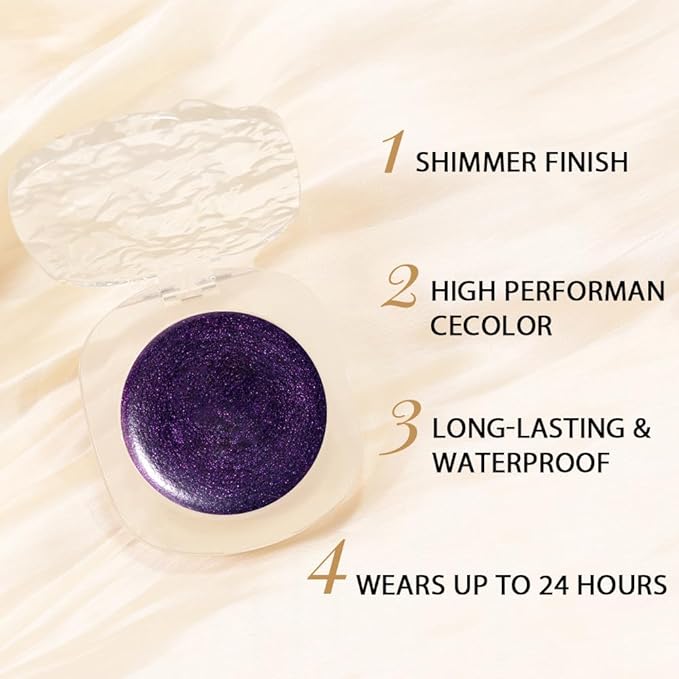 Monochrome Matte Eye Shadow Makeup Palette, Highly Pigmented Dark Purple Eyeshadow Palette, Shimmer Pressed Powder Eyeshadow Makeup,Single Vegan Eye Shadow,Daily Evening Women Girls Eyeshadow Gift 05